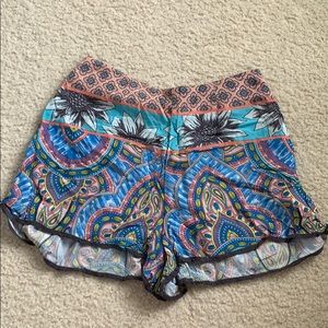 Print flowy shorts